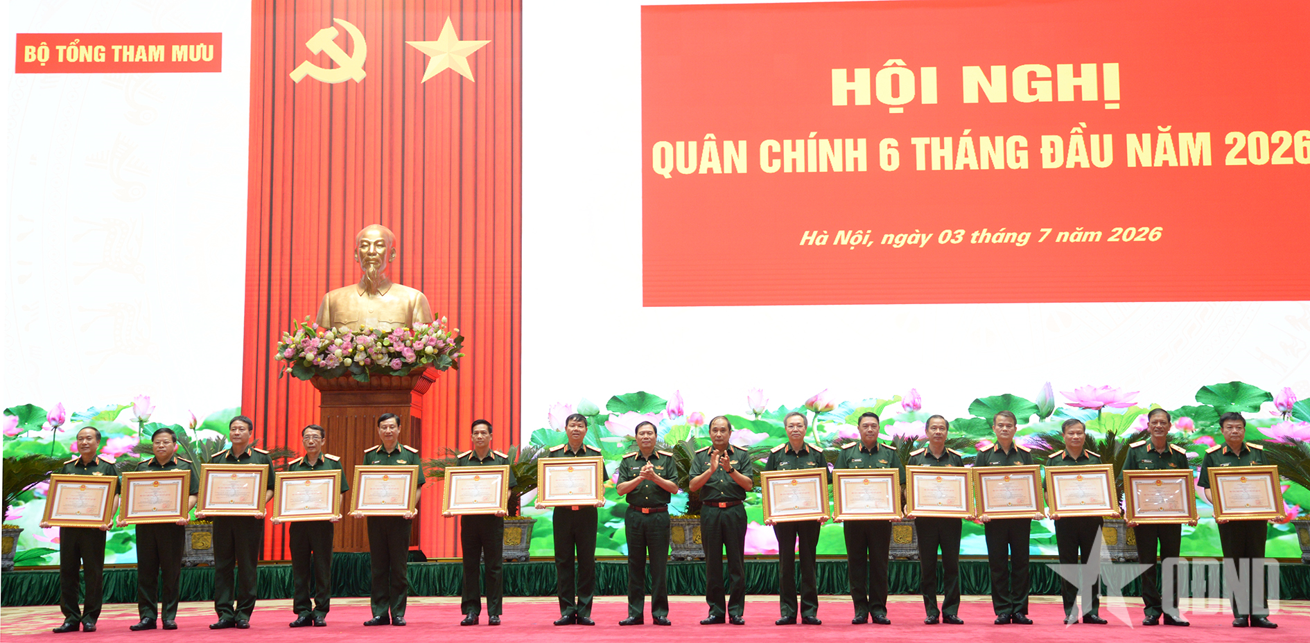 Đại tướng Nguyễn Tân Cương chủ trì Hội nghị quân chính Bộ Tổng Tham mưu 6 tháng đầu năm 2026
